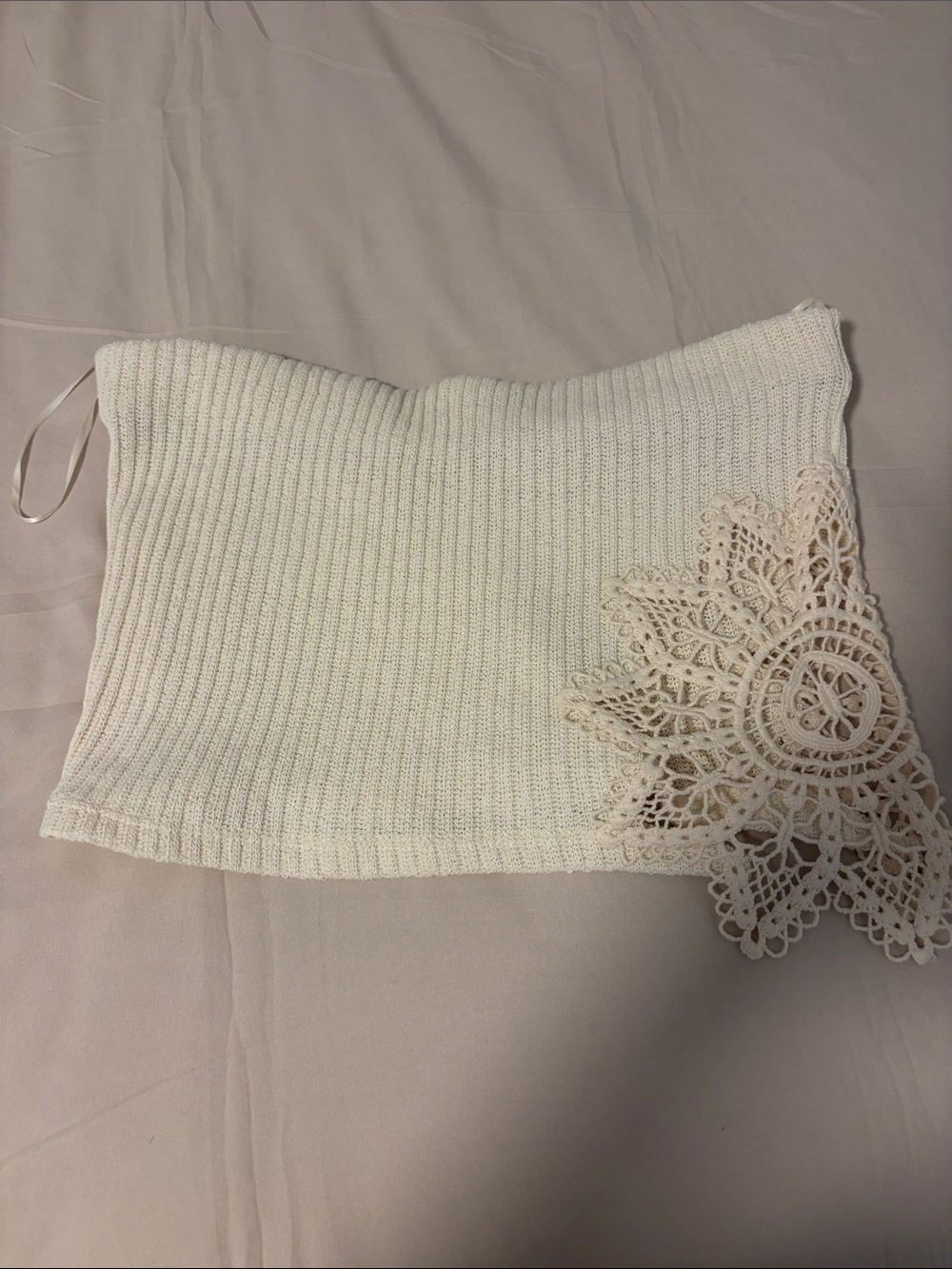 Zara Cream Ribbed Knit Sweater